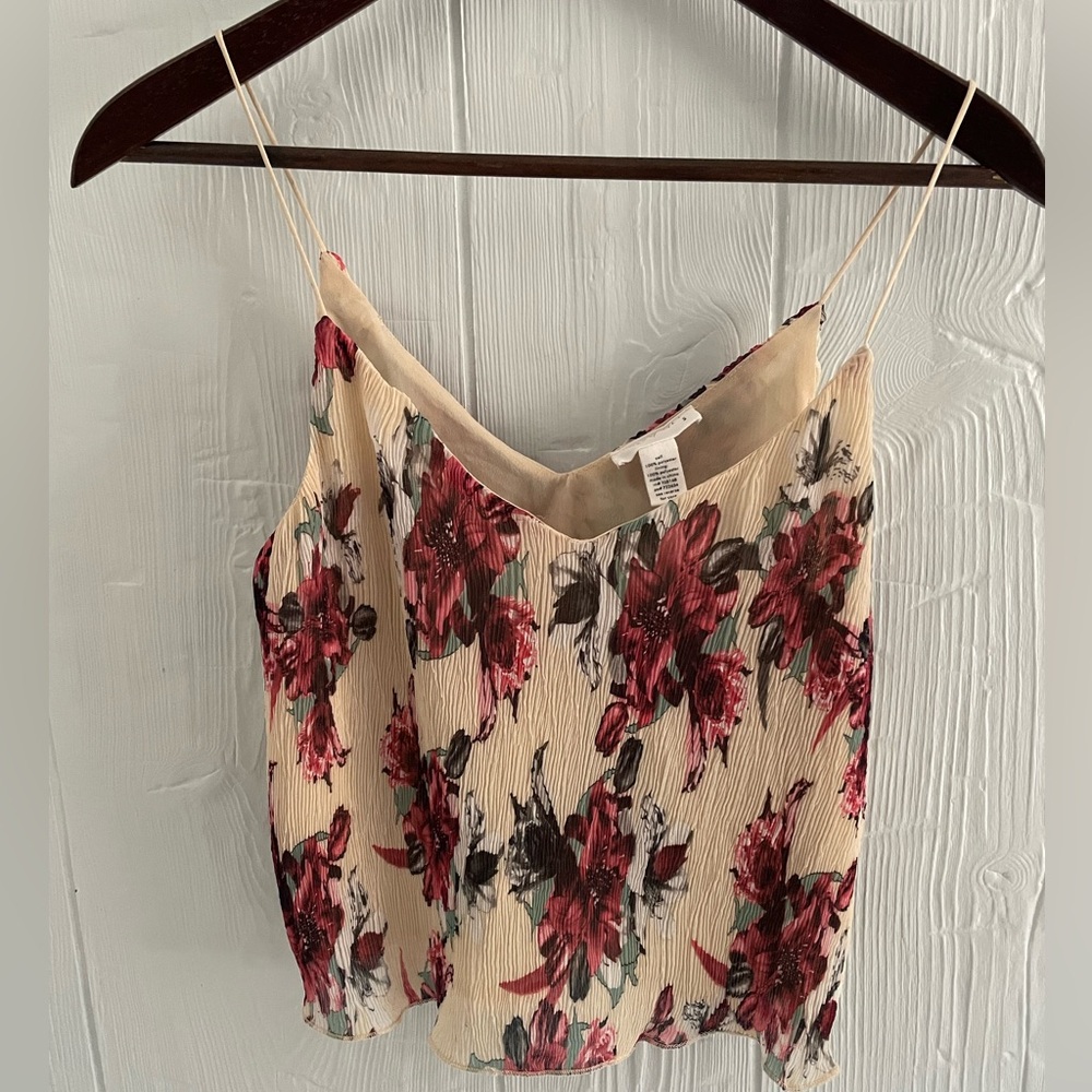 Full Tilt Women’s Floral Textured Sheer Tank Top Size Small